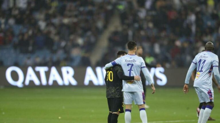 Abrazo Cristiano Ronaldo Lionel Messi