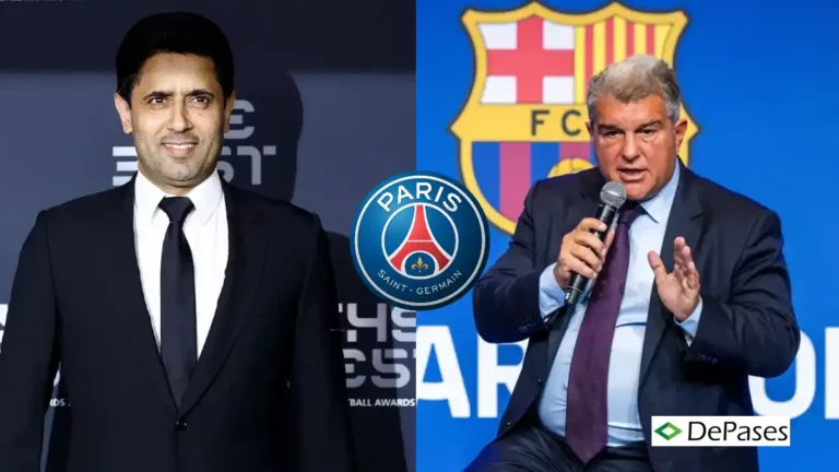 Joan Laporta Nasser Al Khelaifi PSG Barcelona