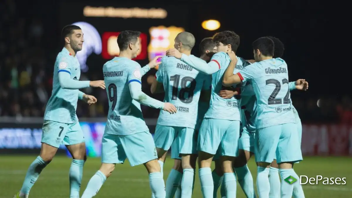 Celebración FC Barcelona Unionistas Salamanca Copa del Rey