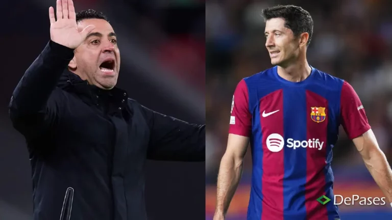 Robert Lewandowski Xavi Hernández FC Barcelona