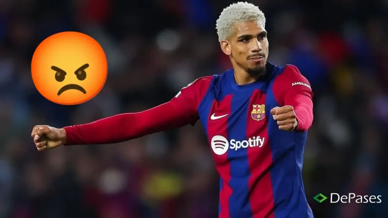 Ronald Araújo FC Barcelona Enojo