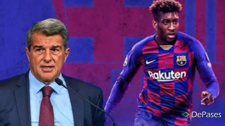 Kingsley Coman Joan Laporta FC Barcelona
