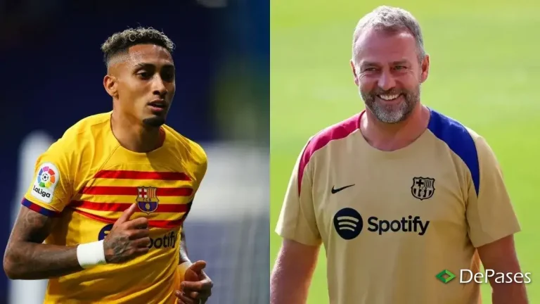 Hansi Flick Raphinha FC Barcelona