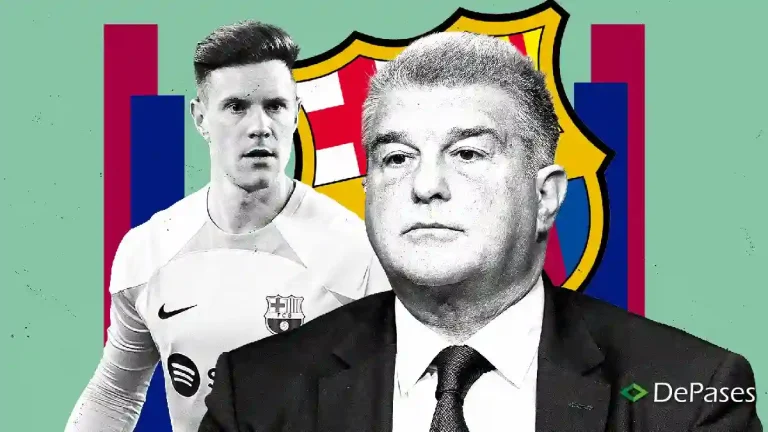 Marc-André ter Stegen Joan Laporta FC Barcelona