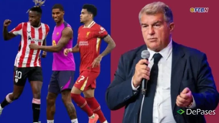 Joan Laporta Marcus Rashford Luis Díaz Nico Williams FC Barcelona