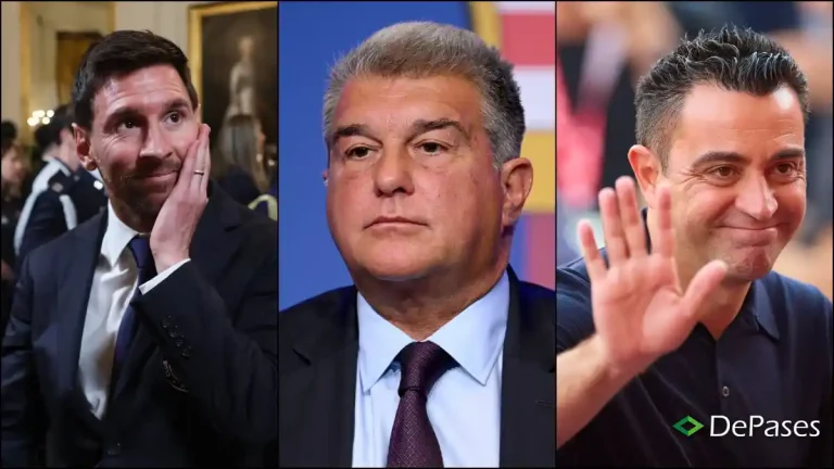 Joan Laporta Lionel Messi Xavi Hernández FC Barcelona