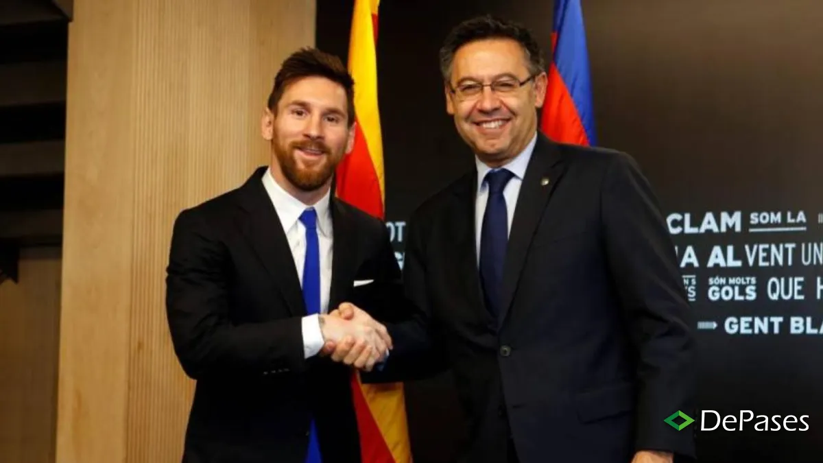 Josep Maria Bartomeu Lionel Messi FC Barcelona