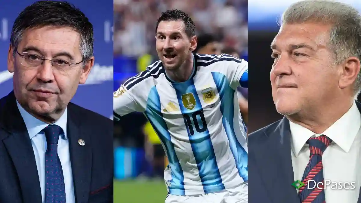 Josep Maria Bartomeu Lionel Messi Joan Laporta FC Barcelona