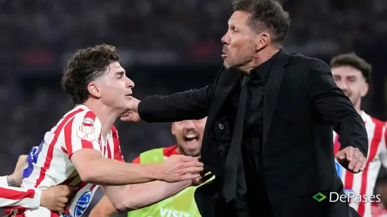 El gesto del Cholo Simeone con Julián Álvarez que se volvió viral