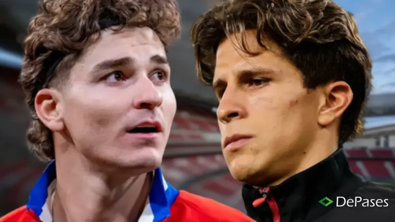 ¡Contra todos! La defensa de Giuliano Simeone a Julián Álvarez